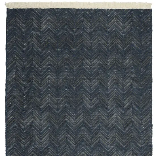 Gray Chevron Hand Woven Area Rug Photo 4