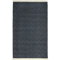 Photo of Gray Chevron Hand Woven Area Rug