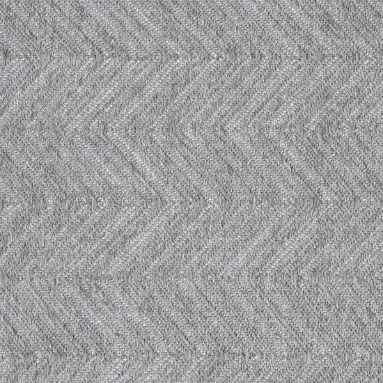 Gray Chevron Hand Woven Area Rug Photo 5