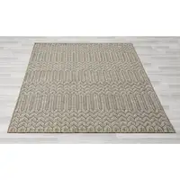 Photo of Gray Chevron Handmade Indoor Outdoor Area Rug