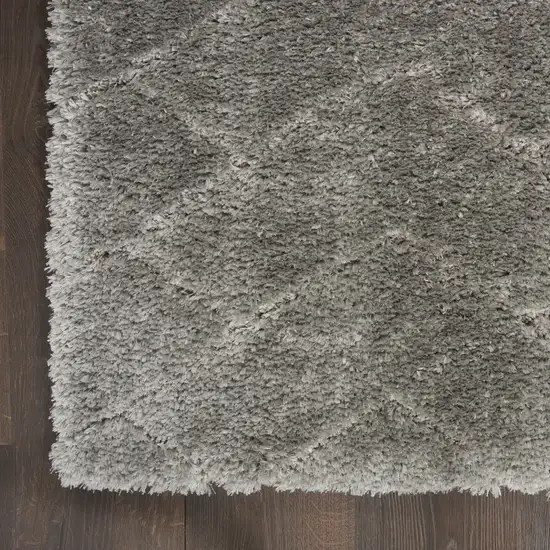 Gray Chevron Shag Area Rug Photo 9