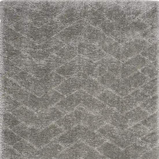 Gray Chevron Shag Area Rug Photo 5