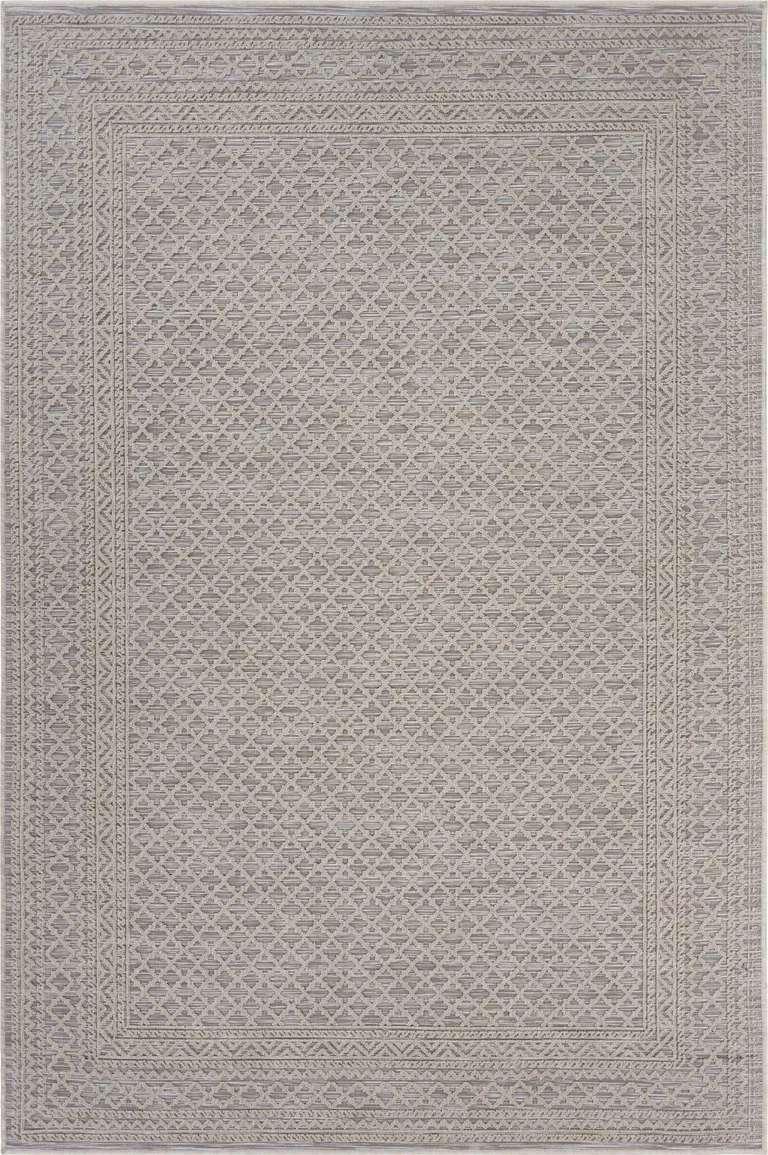 Gray Classic Indoor Outdoor Area Rug Photo 1