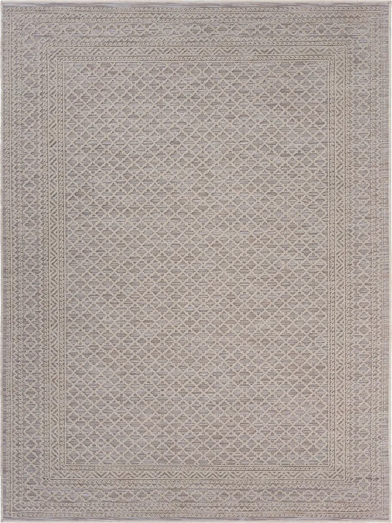 Gray Classic Indoor Outdoor Area Rug Photo 1