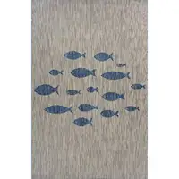 Photo of Gray Coastal Indoor Outdoor Scatter Rug