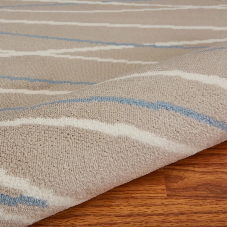 Gray Contemporary Waves Area Rug Photo 3