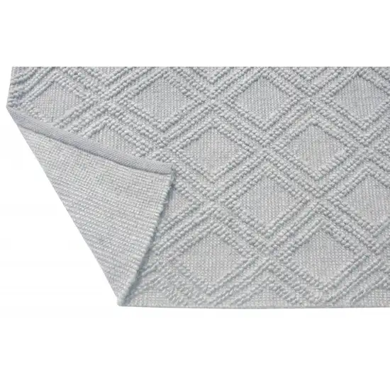 Gray Diamond Lattice Modern Area Rug Photo 3