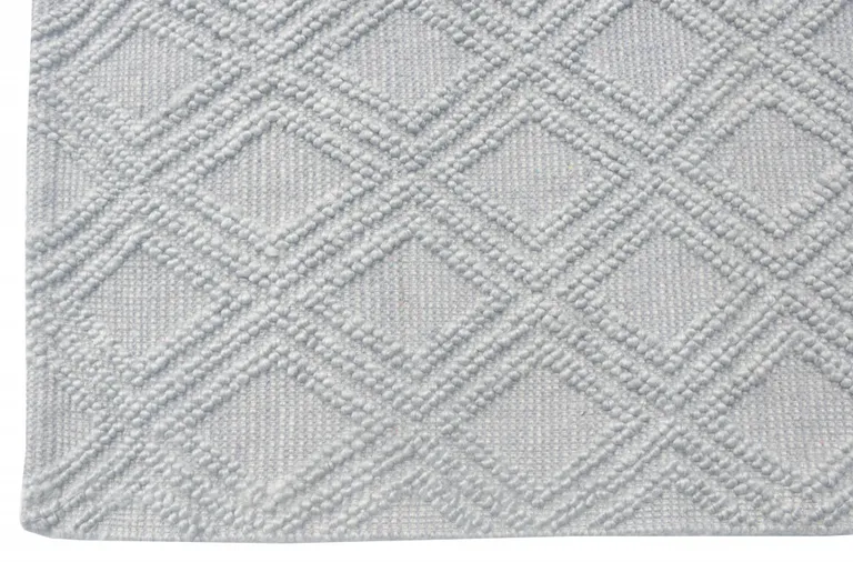 Gray Diamond Lattice Modern Area Rug Photo 2