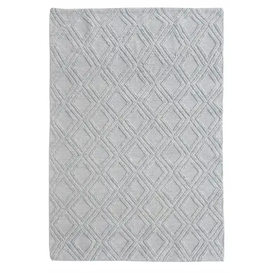 Gray Diamond Lattice Modern Area Rug Photo 1