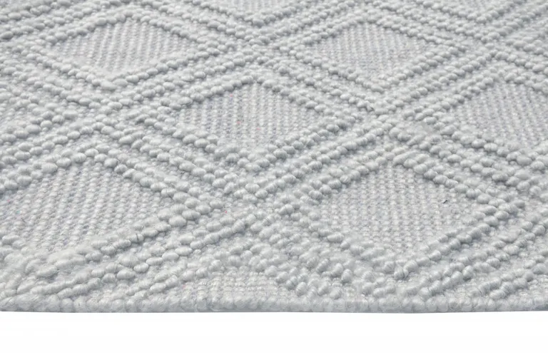 Gray Diamond Lattice Modern Area Rug Photo 4