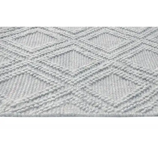 Gray Diamond Lattice Modern Area Rug Photo 4