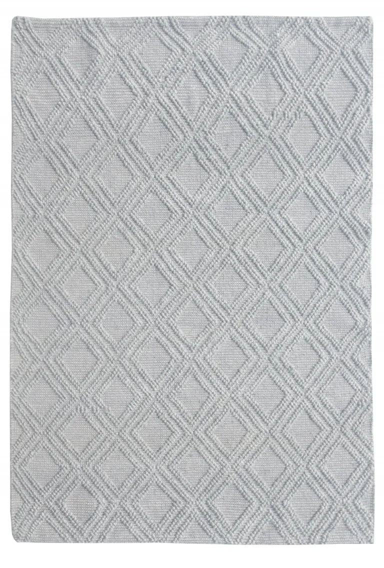 Gray Diamond Lattice Modern Area Rug Photo 1