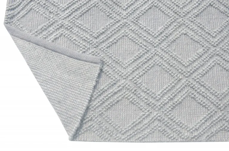 Gray Diamond Lattice Modern Area Rug Photo 3