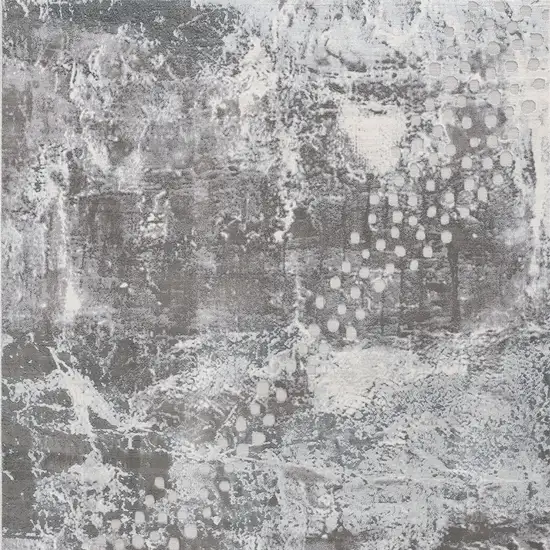 Gray Distressed Abstract Area Rug Photo 3