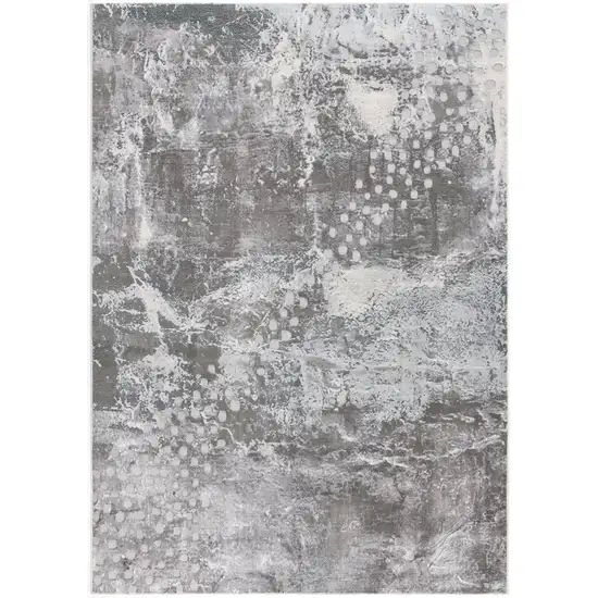 Gray Distressed Abstract Area Rug Photo 1