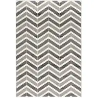 Photo of Gray Distressed Chevron Area Rug