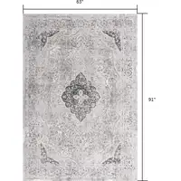 Photo of Gray Distressed Decorative Area Rug