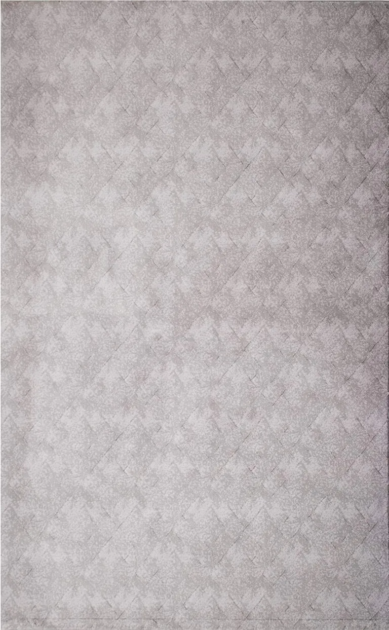 Gray Distressed Diamonds Area Rug Photo 2