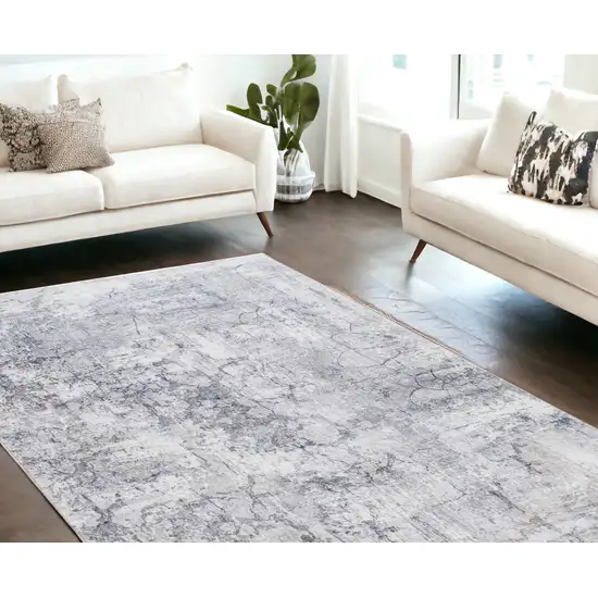 Gray Abstract Dhurrie Area Rug Photo 1