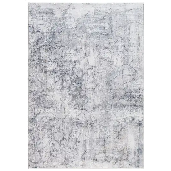 Gray Distressed Marble Area Rug Photo 1