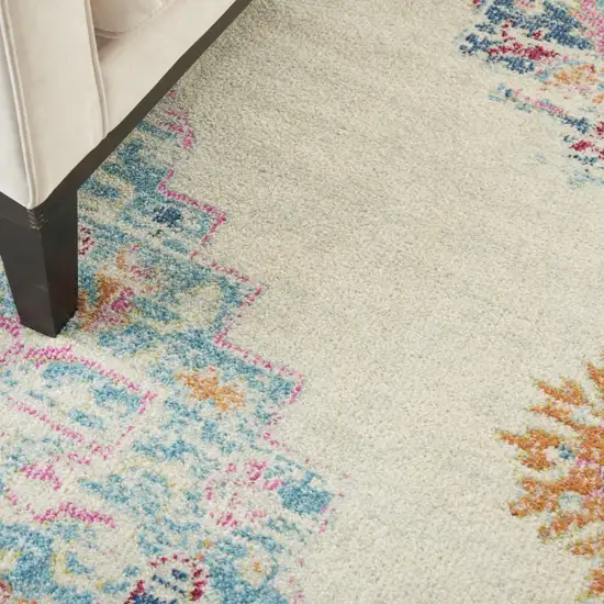 Gray And Ivory Power Loom Area Rug Photo 7