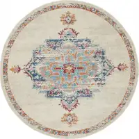 Photo of Gray Distressed Medallion Area Rug