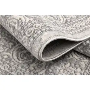 Photo of Gray Distressed Medallion Runner Rug