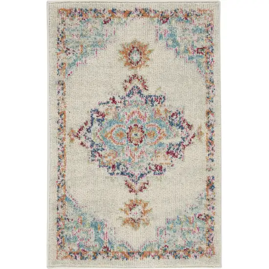 Gray And Ivory Power Loom Area Rug Photo 8