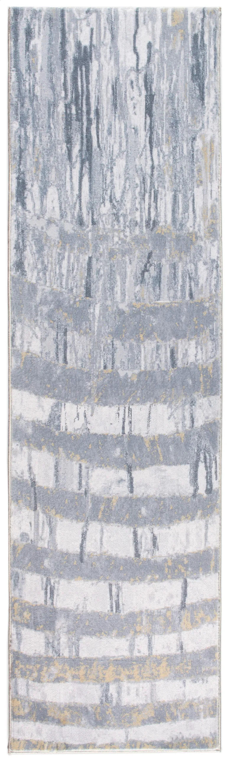 Gray Distressed Steps Abstract Area Rug Photo 4