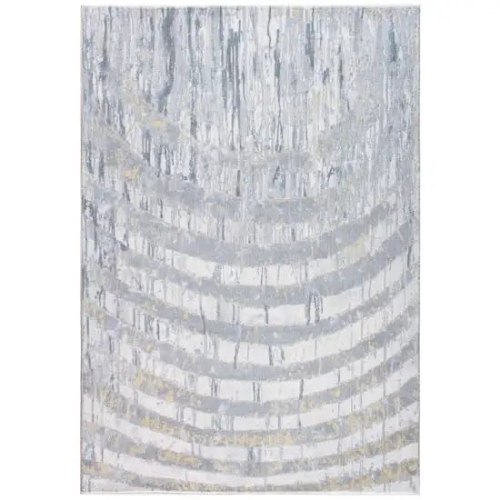 Gray Distressed Steps Abstract Area Rug Photo 1