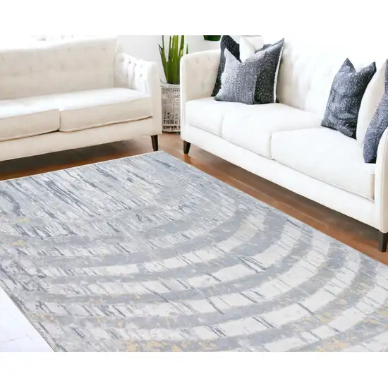 Gray Abstract Dhurrie Area Rug Photo 1