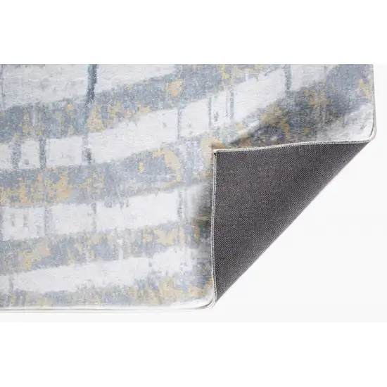 Gray Distressed Steps Abstract Area Rug Photo 3