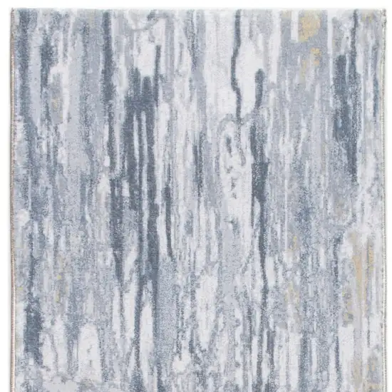 Gray Abstract Runner Rug Photo 4