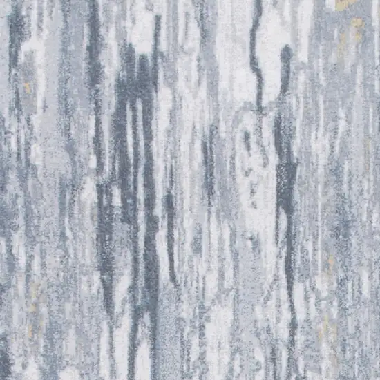 Gray Abstract Runner Rug Photo 8