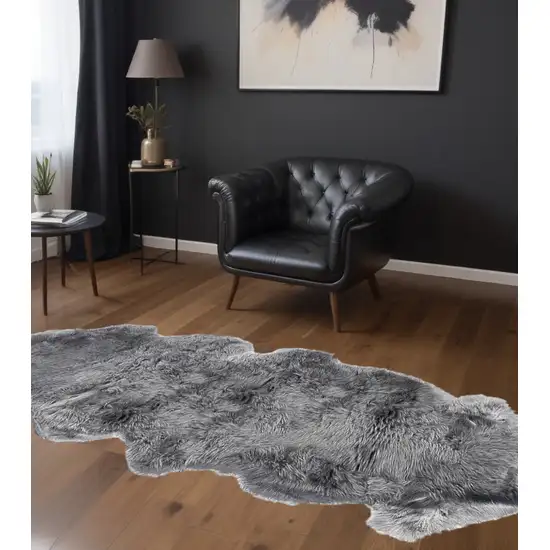 Grey Animal Print Area Rug Photo 2