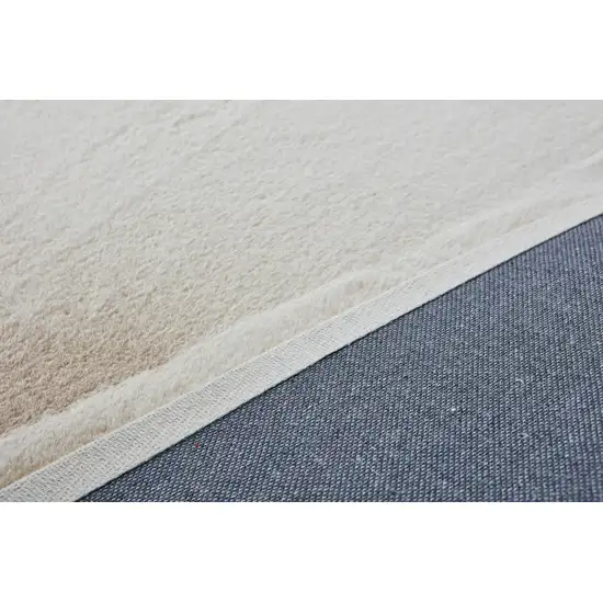 Gray Faux Fur Shag Non Skid Area Rug Photo 7