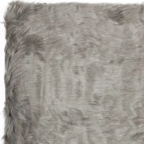 Gray Faux Sheepskin Area Rug Photo 4