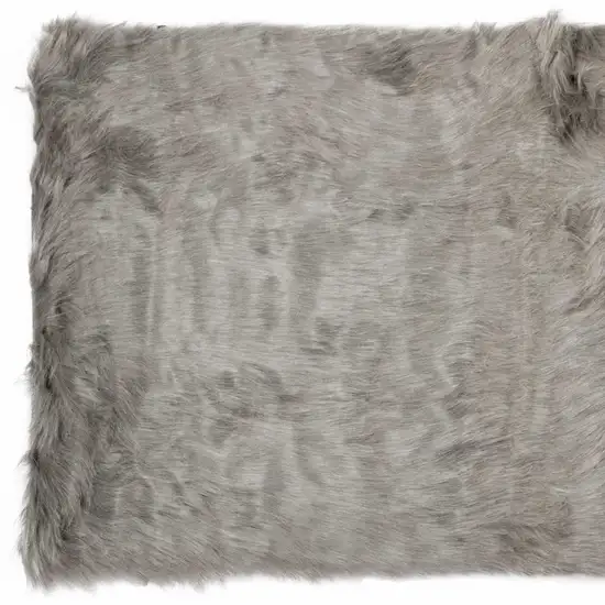 Gray Faux Sheepskin Area Rug Photo 5