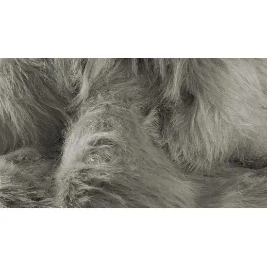 Gray Faux Sheepskin Area Rug Photo 2