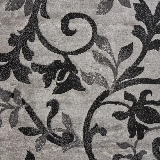 Gray Filigree Vines Area Rug Photo 2