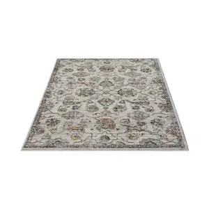 Photo of Gray Floral Area Rug