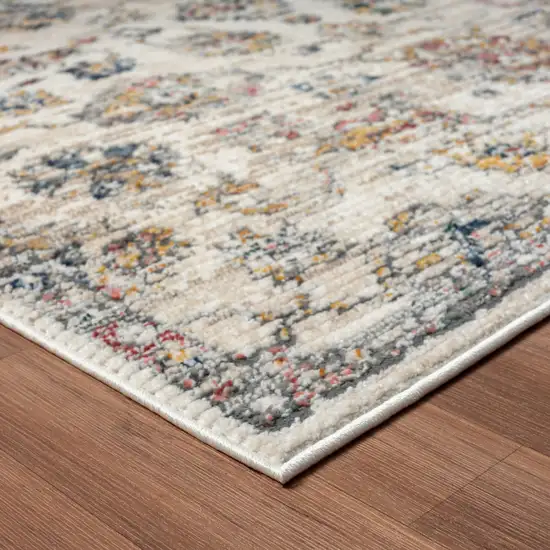 Gray Floral Area Rug Photo 6