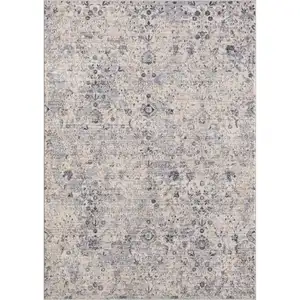 Photo of Gray Floral Area Rug