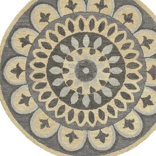 Gray Floral Bloom Area Rug Photo 10