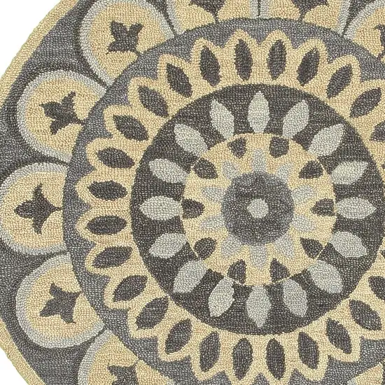 Gray Floral Bloom Area Rug Photo 9