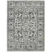 Photo of Gray Floral Power Loom Area Rug