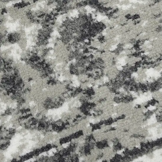 Gray Floral Power Loom Area Rug Photo 8