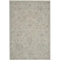 Photo of Gray Floral Power Loom Area Rug