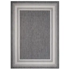 Photo of Gray Framed Indoor Outdoor Area Rug