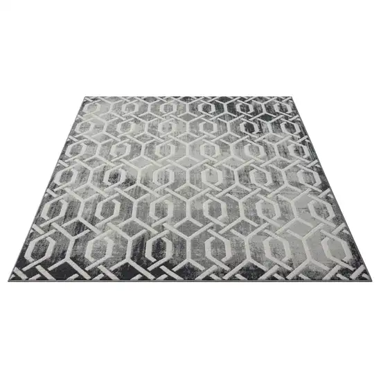 Gray Geometric Area Rug Photo 1